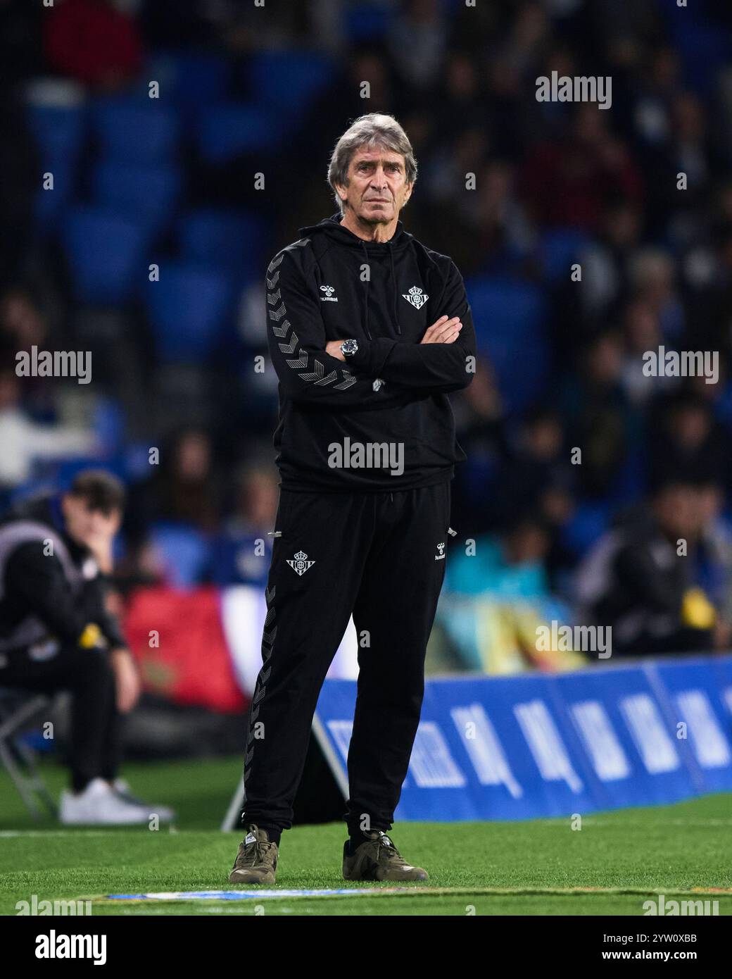 Manuel Pellegrini, entraîneur-chef du Real Betis, regarde le match LaLiga EA Sports entre Real Sociedad et Real Betis Balompie au Reale Arena sur Decem Banque D'Images