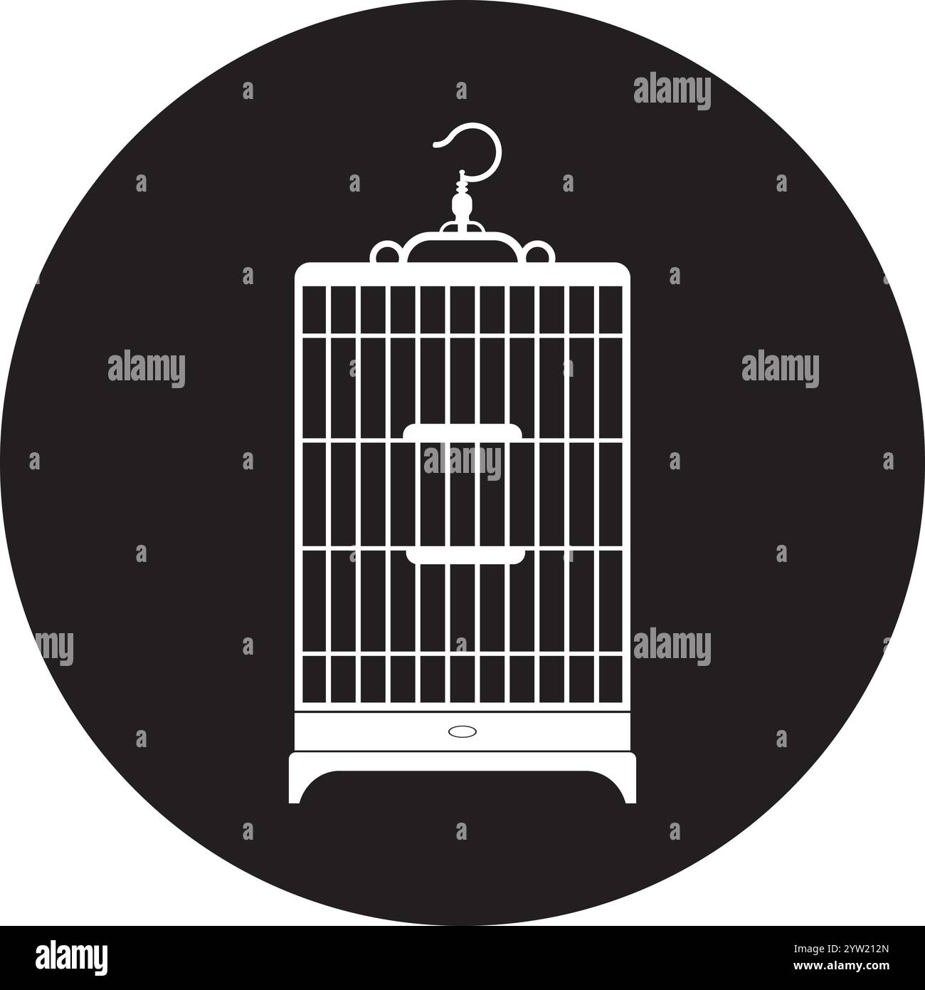 conception d'illustration vectorielle d'icône de cage d'oiseau Illustration de Vecteur