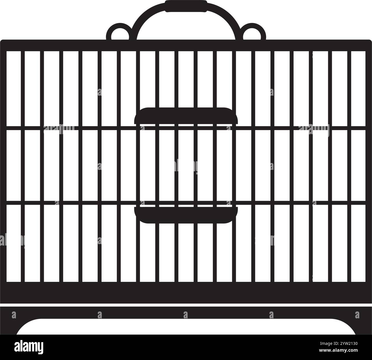 conception d'illustration vectorielle d'icône de cage d'oiseau Illustration de Vecteur