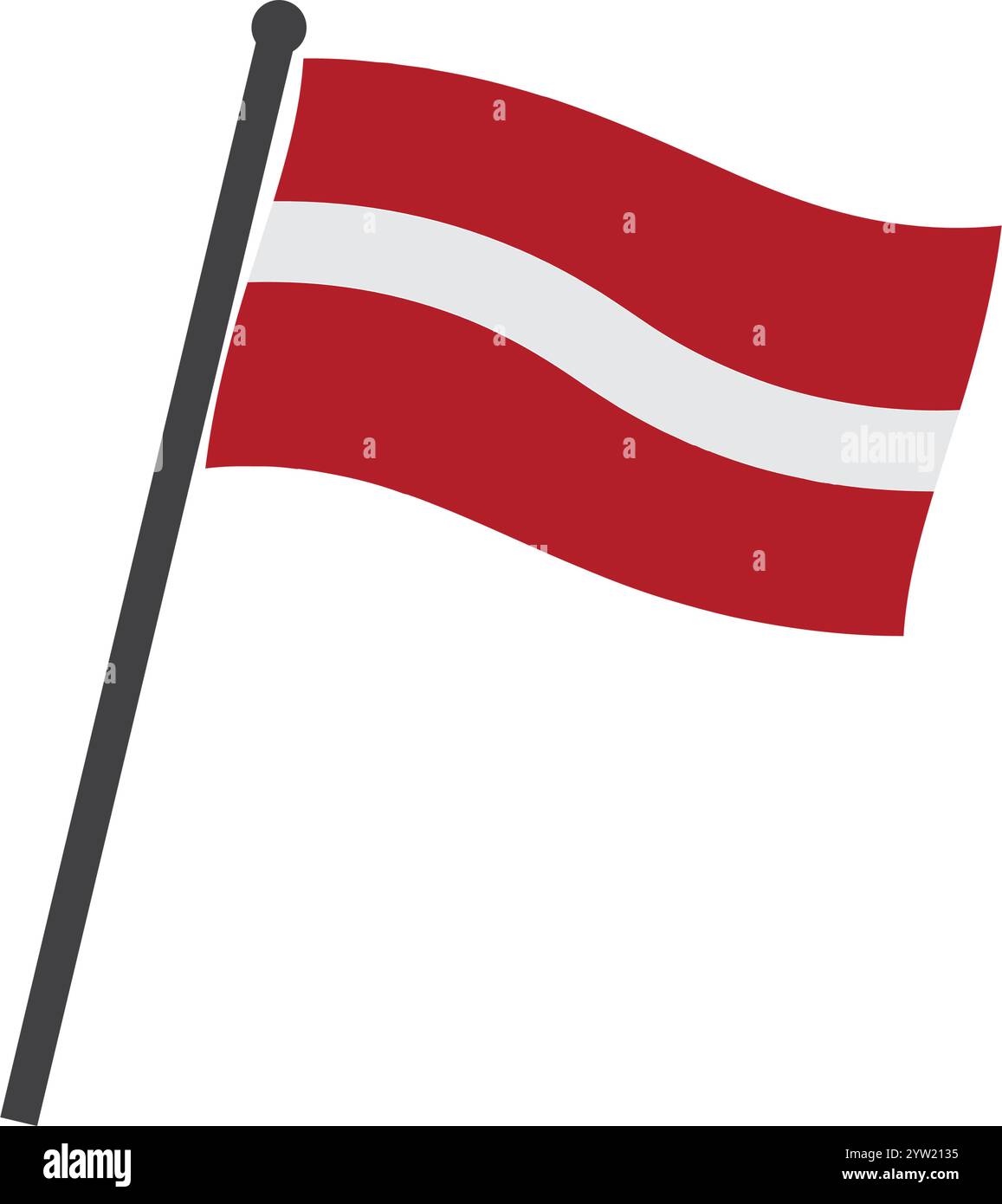 Conception d'illustration vectorielle de drapeau de pays letton Illustration de Vecteur