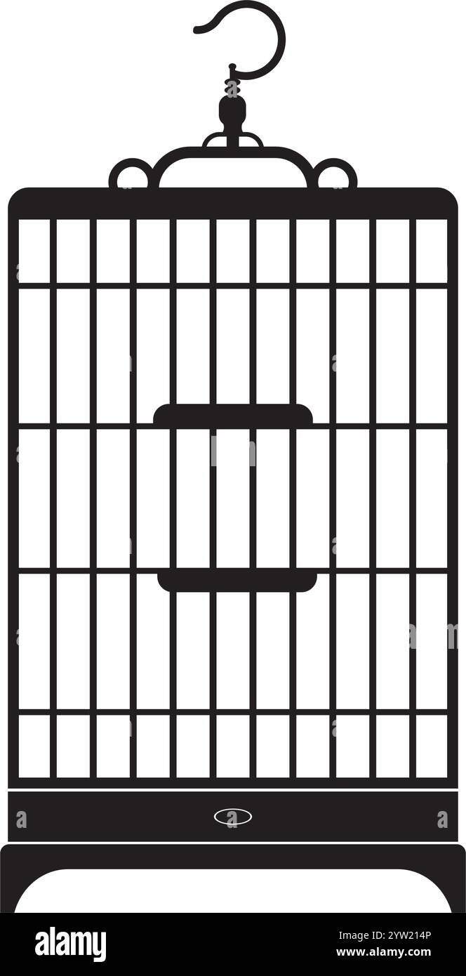 conception d'illustration vectorielle d'icône de cage d'oiseau Illustration de Vecteur