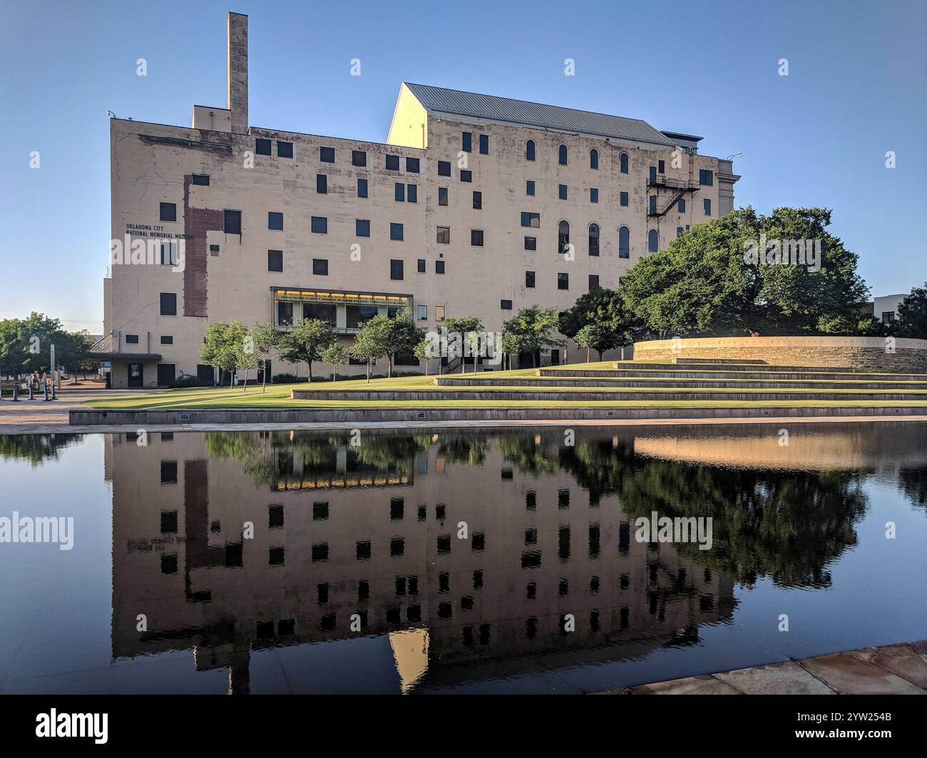 Les jardins du monument national et du musée d'Oklahoma City sont situés au centre-ville où le bâtiment Alfred P. Murrah a été bombardé à 19 avril 1995. Banque D'Images