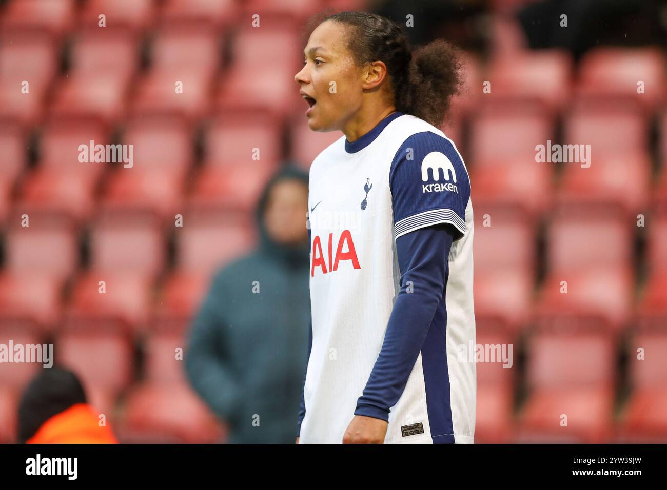 Londres, Royaume-Uni. 8 décembre 2024. Drew Spence lors de Tottenham Hotspur vs Everton en WSL. Banque D'Images