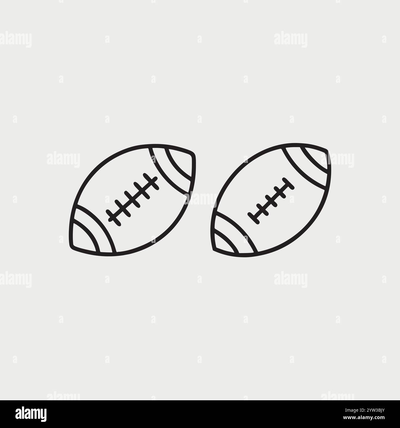 Silhouette de football américain, silhouette de ballon de rugby, logo de football, silhouette de ballon de sport, vecteur de football américain. Illustration de Vecteur