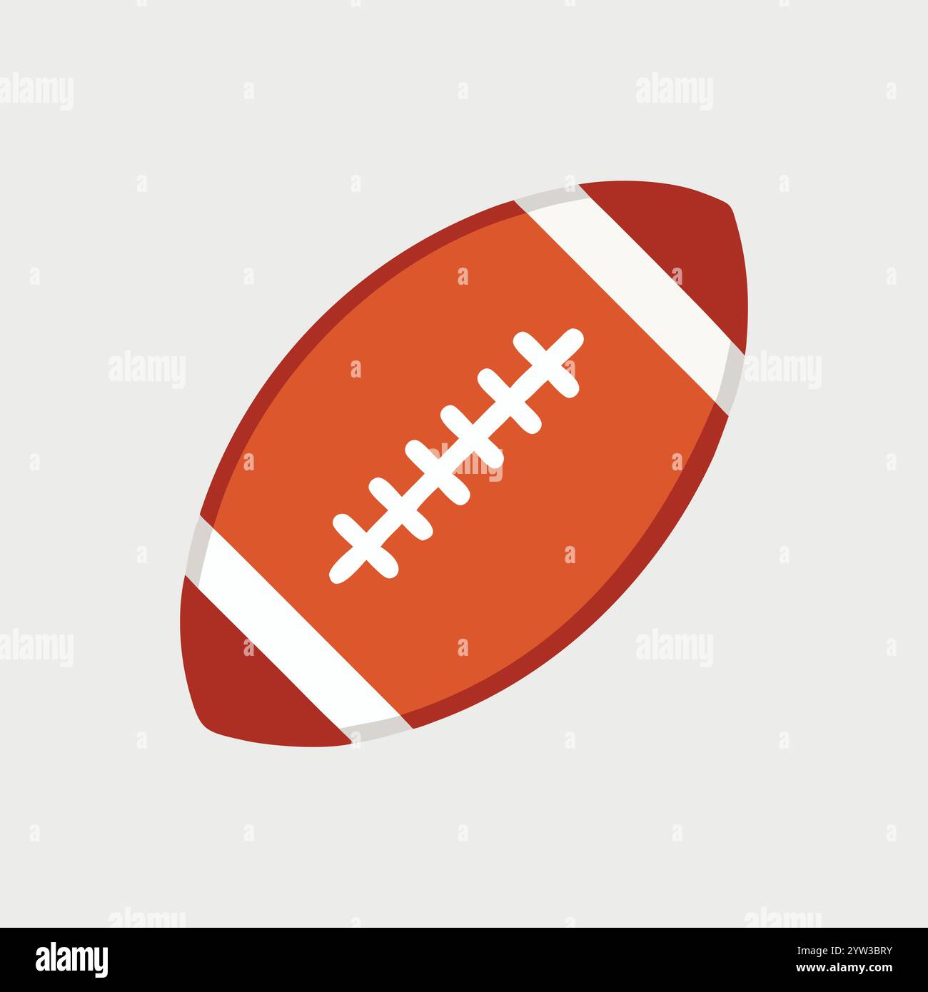 Illustration de bande dessinée de ballon de football américain. Icône vectorielle de balle de football américain. Ballon de football dans un design plat. Concept sport. Illustration vectorielle. Illustration de Vecteur