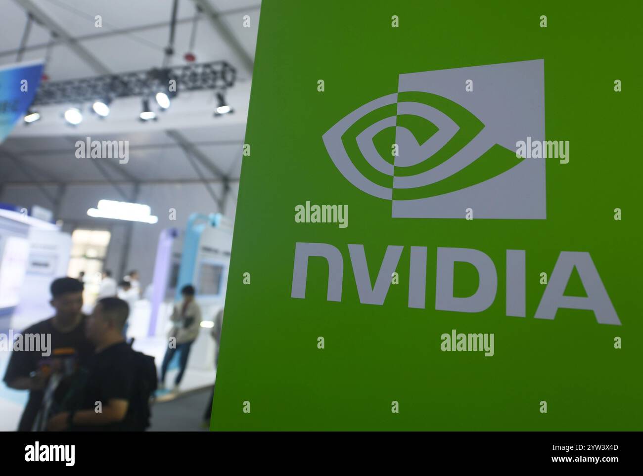 Le stand NVIDIA à la conférence Apsara à Hangzhou, province du Zhejiang, Chine, le 19 septembre 2024. Banque D'Images