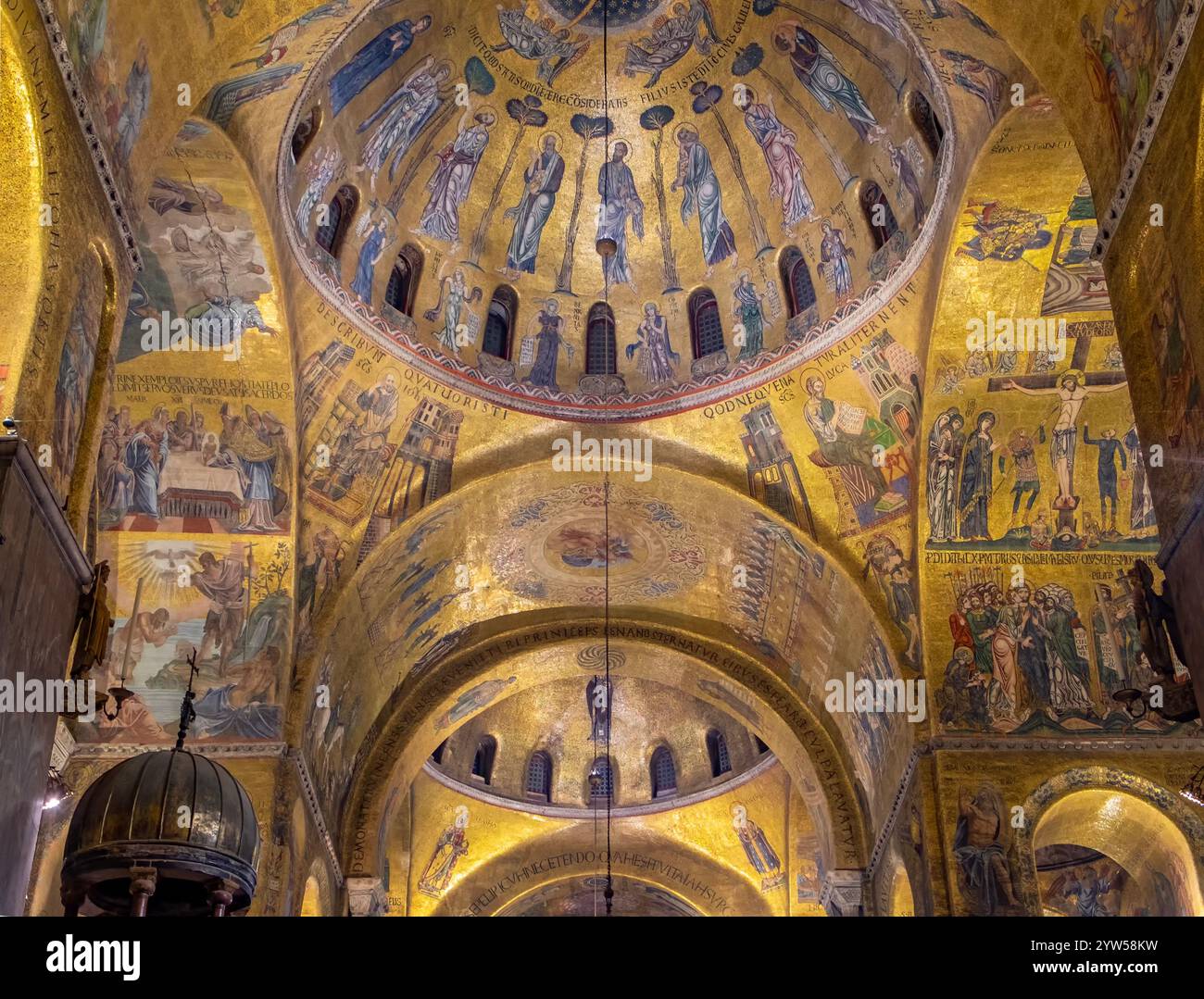 Dôme de l'ascension, Basilique Saint-Marc, Piazza San Marco, Venise, Italie Banque D'Images