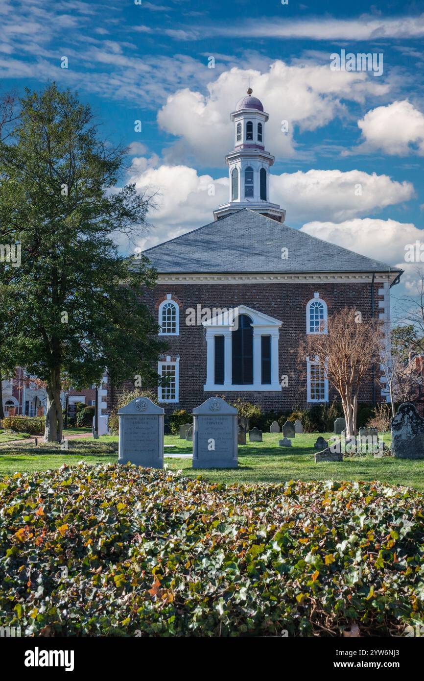 Alexandria, Virginie, États-Unis. Cimetière et église Christ Church, épiscopal. Banque D'Images