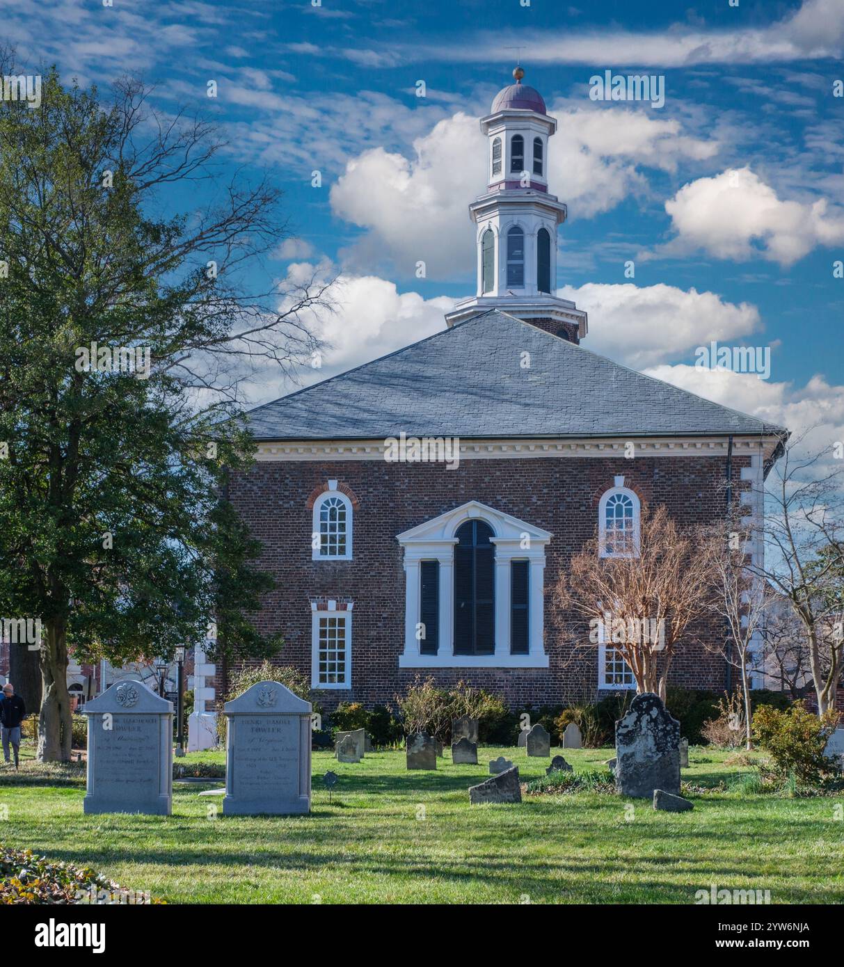 Alexandria, Virginie, États-Unis. Cimetière et église Christ Church, épiscopal. Banque D'Images