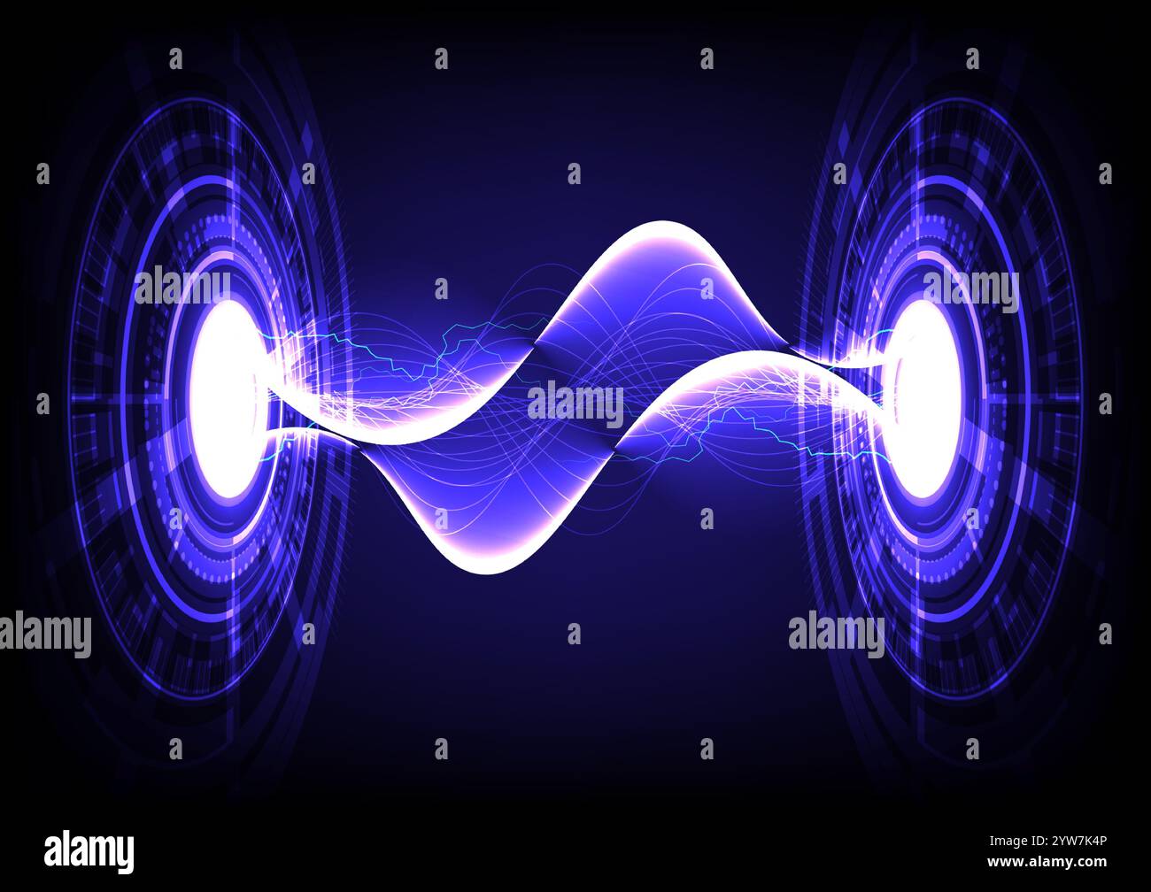 Fond abstrait avec boulon de cercles de technologie, vecteur stock Illustration de Vecteur