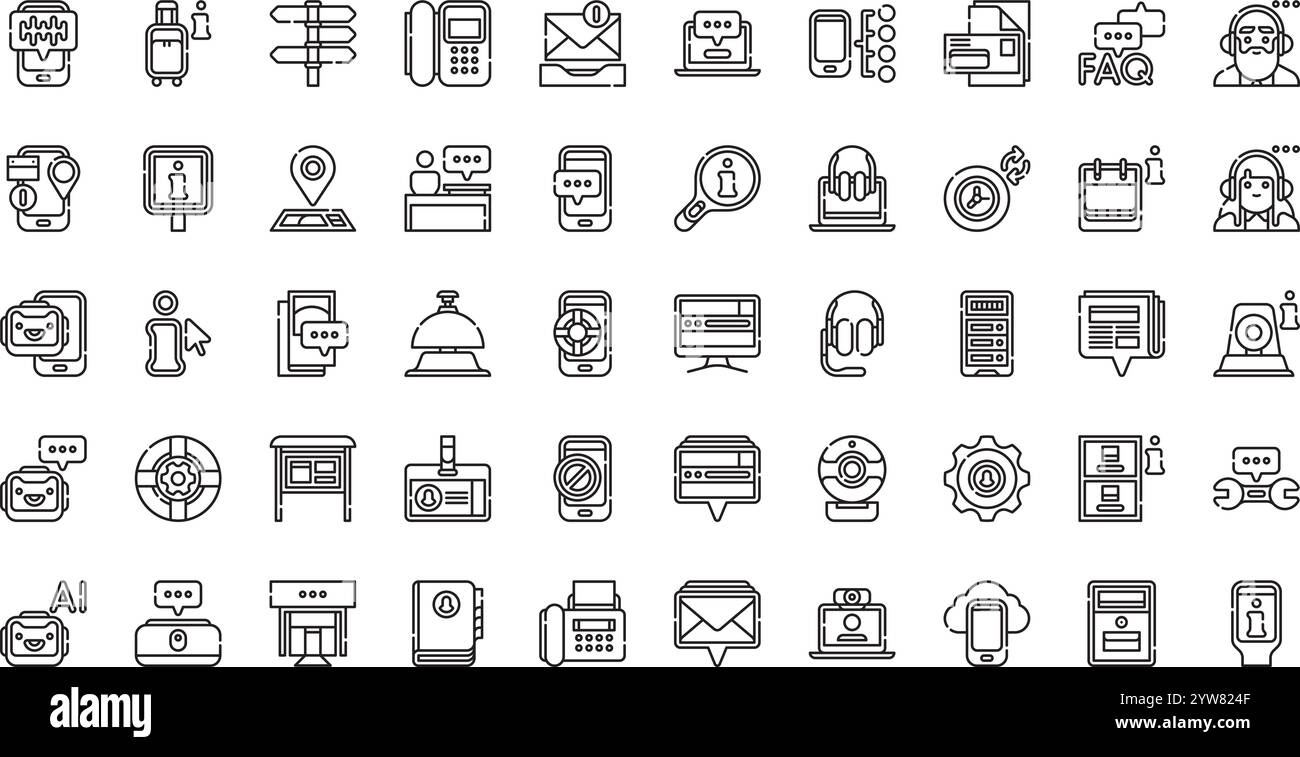 Collection d'icônes vectorielles de haute qualité avec contour modifiable. Idéal pour les projets professionnels et créatifs. Illustration de Vecteur