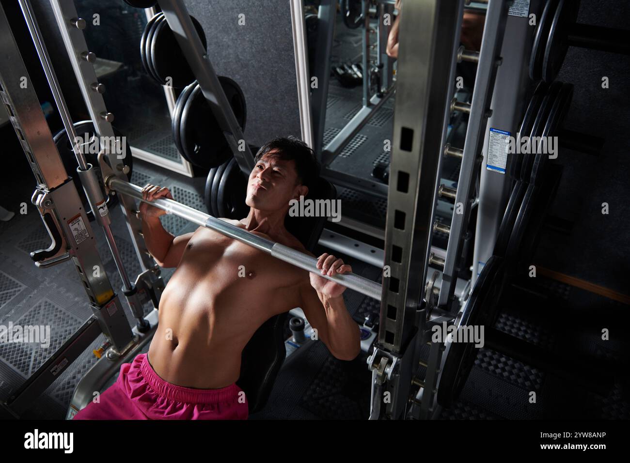 Entraînement Gym Training hommes Banque D'Images
