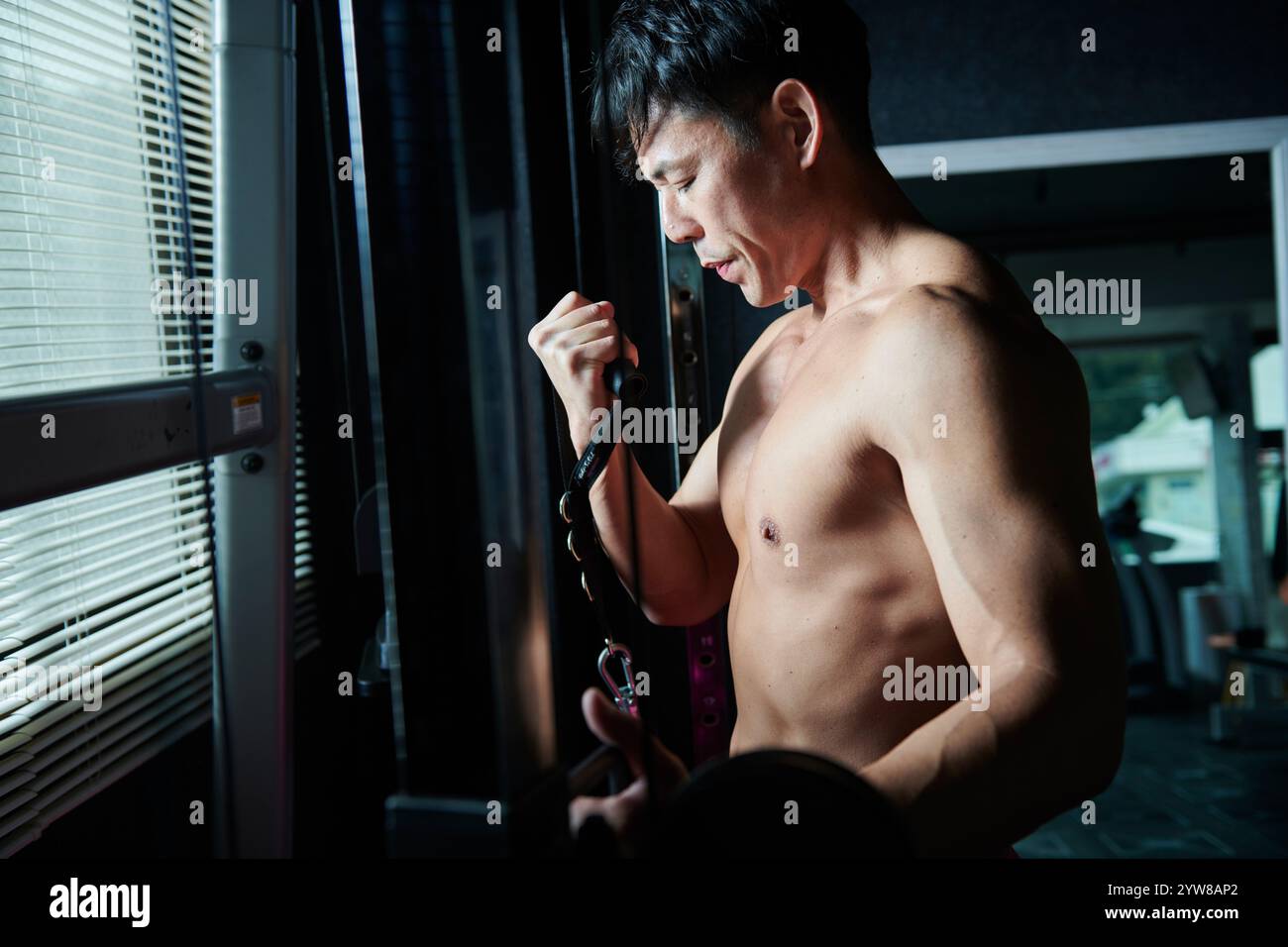 Entraînement Gym Training hommes Banque D'Images