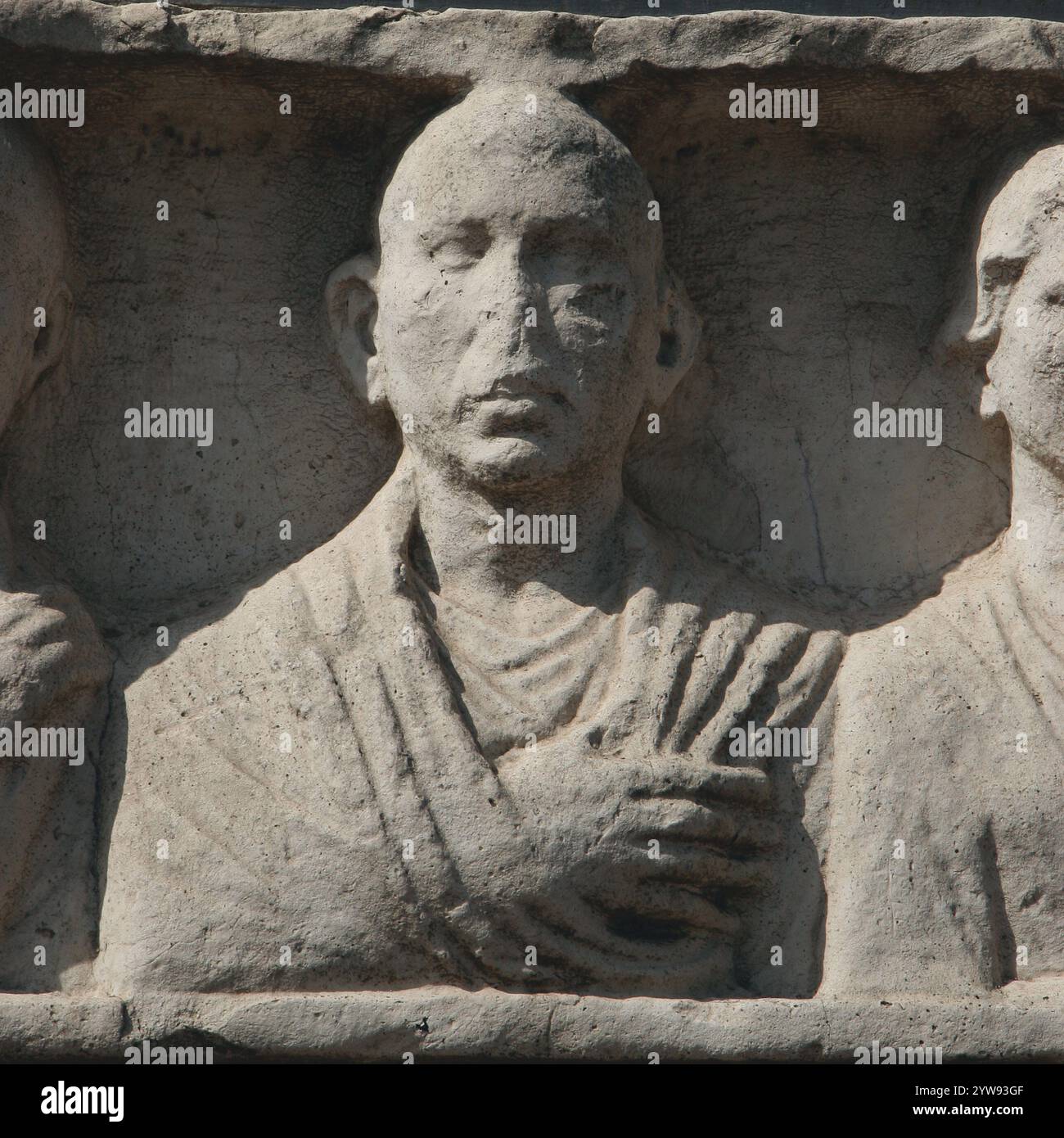 Art romain La voie Appienne (via Apia). Monument Funeray. Tombe Ilario Fusto. Rome. Italie. Banque D'Images