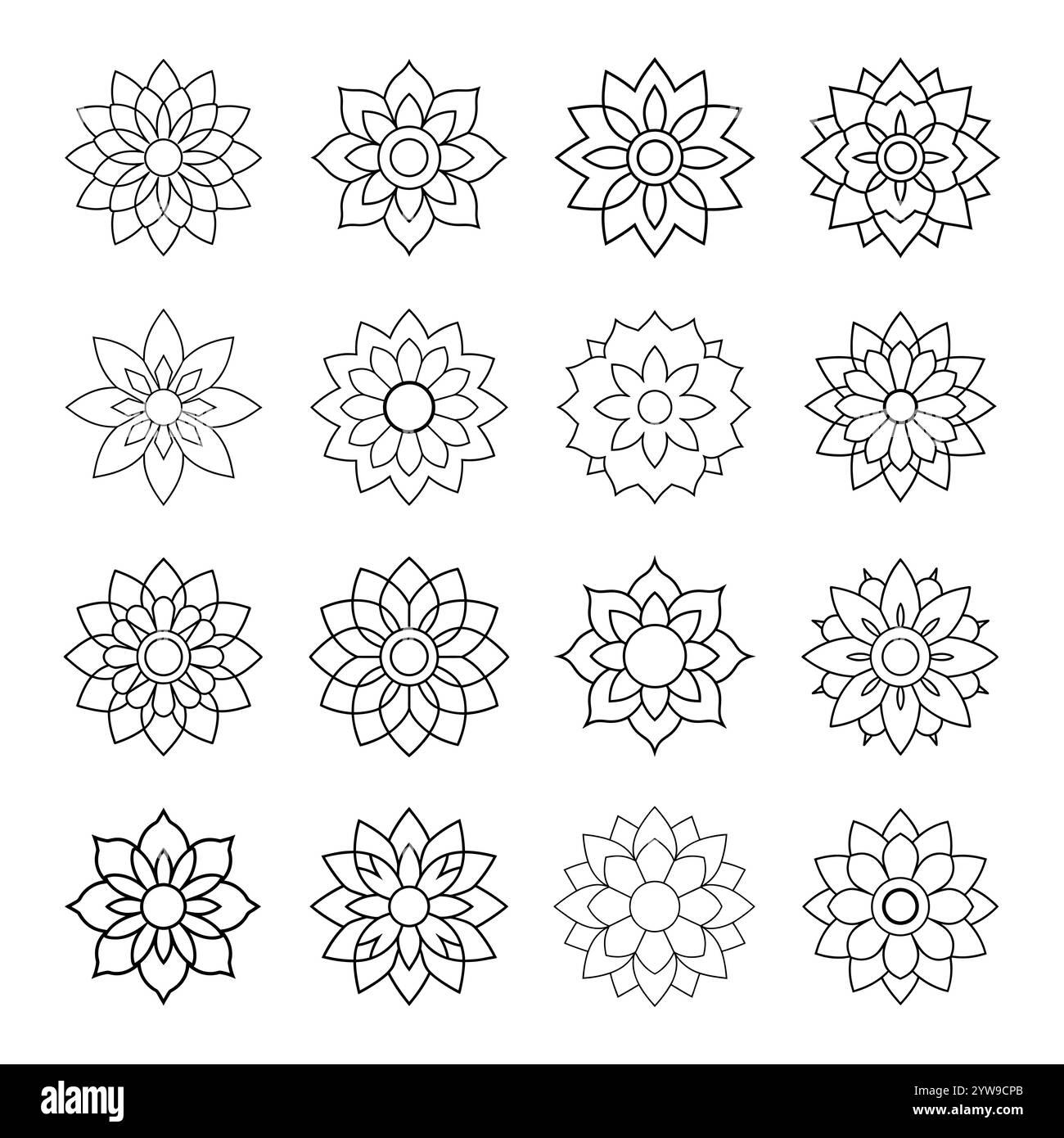 Mandala Design pour les livres de coloriage, créativité, décor, mode, papeterie, art numérique, artisanat, soulagement du stress et pleine conscience Illustration de Vecteur
