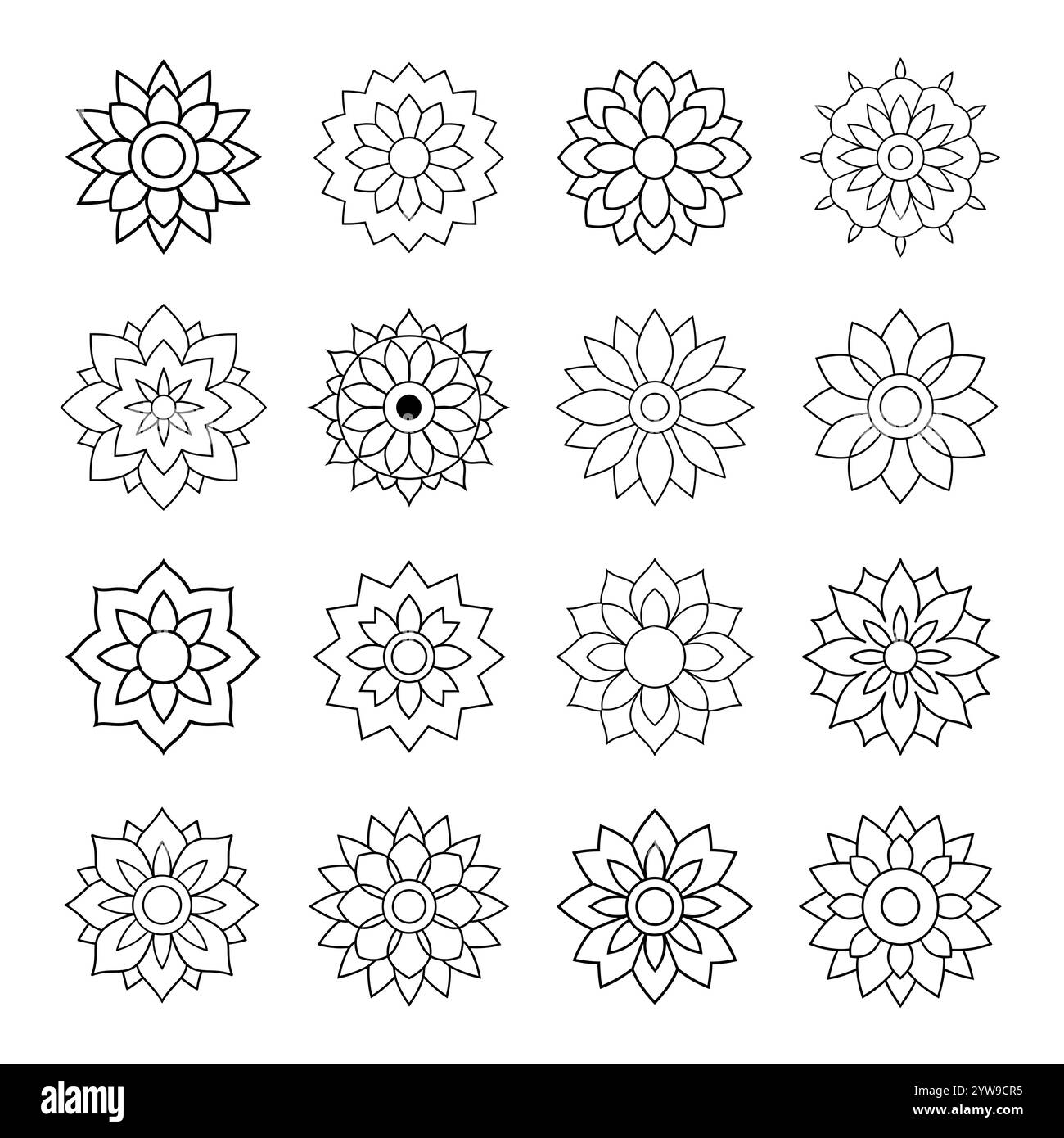 Mandala Design pour les livres de coloriage, créativité, décor, mode, papeterie, art numérique, artisanat, soulagement du stress et pleine conscience Illustration de Vecteur