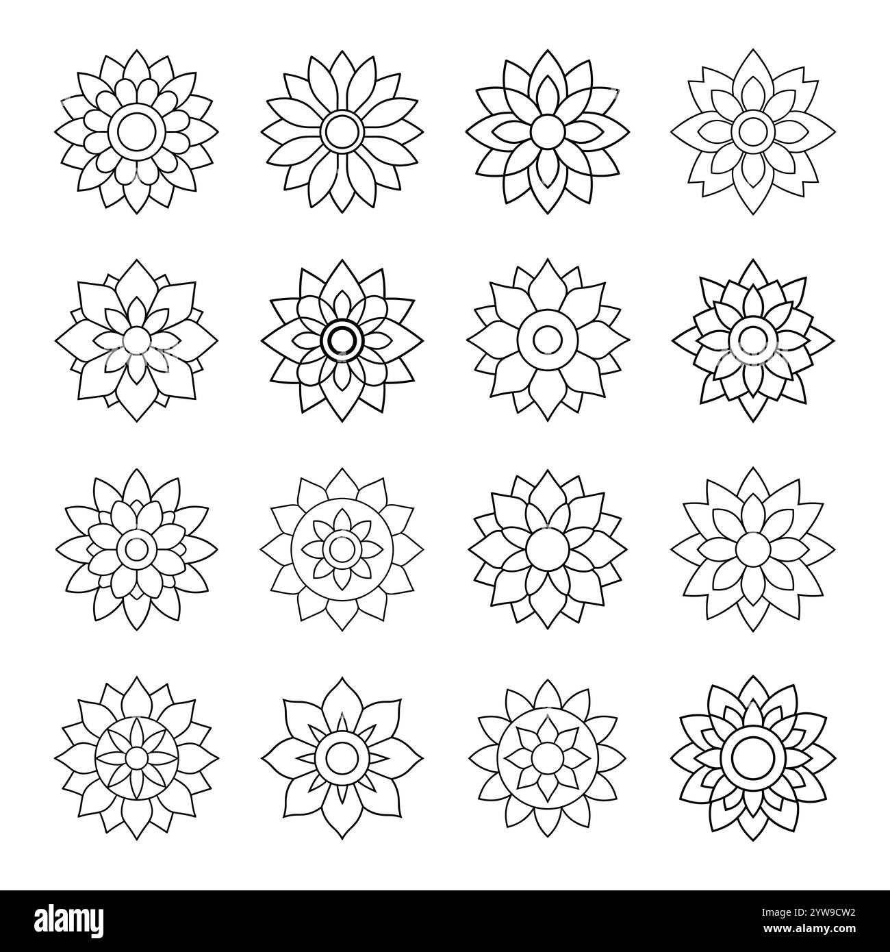 Mandala Design pour les livres de coloriage, créativité, décor, mode, papeterie, art numérique, artisanat, soulagement du stress et pleine conscience Illustration de Vecteur