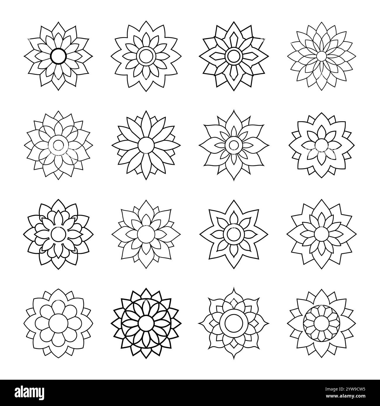 Mandala Design pour les livres de coloriage, créativité, décor, mode, papeterie, art numérique, artisanat, soulagement du stress et pleine conscience Illustration de Vecteur