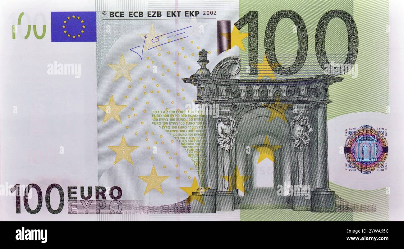 Billet de banque, billets de banque, euro, 100 euros, 100 euros, monnaie, cent prises de vue en studio, basse-Saxe, République fédérale d'Allemagne Banque D'Images