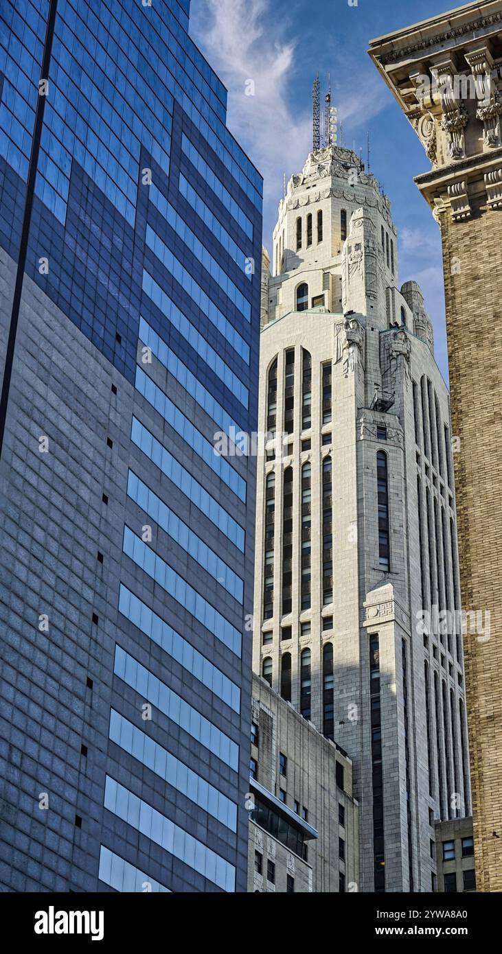 Horizon de Columbus Ohio, y compris la Leveque Tower / Hotel USA 2024 Banque D'Images