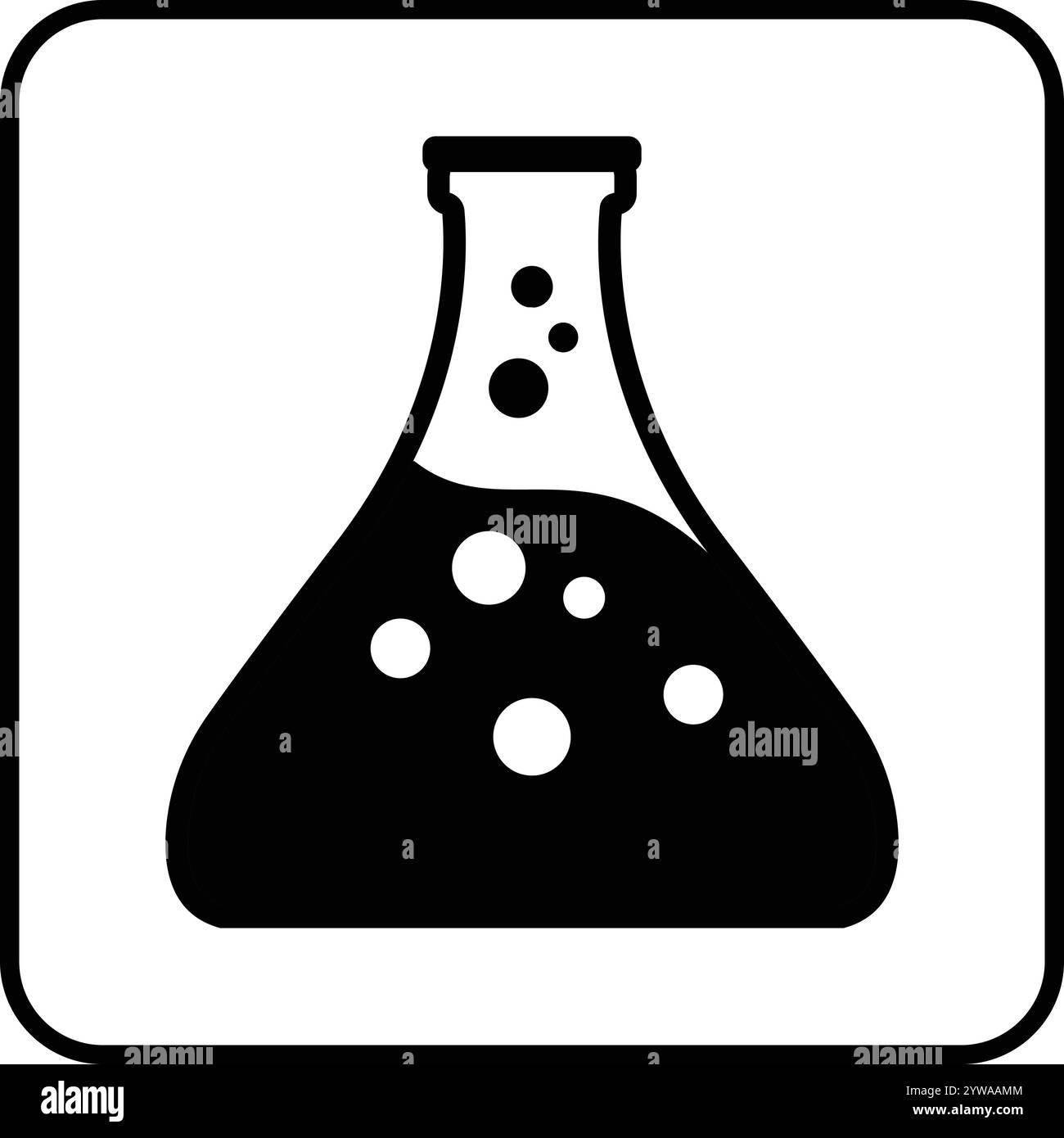 Produit chimique de laboratoire, étiquette de tube à essai chimique, symbole de laboratoire, recherche en laboratoire, réaction chimique Illustration de Vecteur