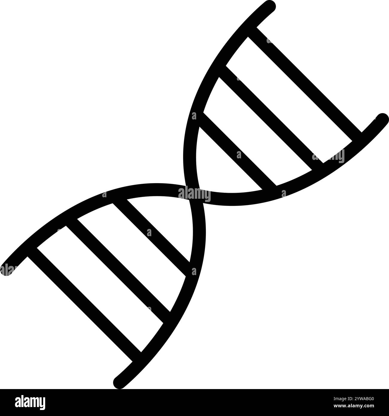 Conception d'ADN en médecine, ADN scientifique, ADN avec détails, hélice de molécules de signe d'ADN, Science médicale, graphique géométrique, noir génétiquement modifié Illustration de Vecteur