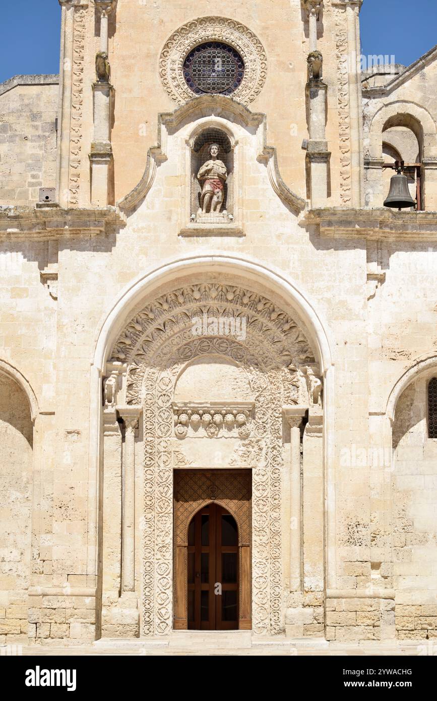 Italie, Basilicate, Matera, église de San Giovanni Battista Banque D'Images