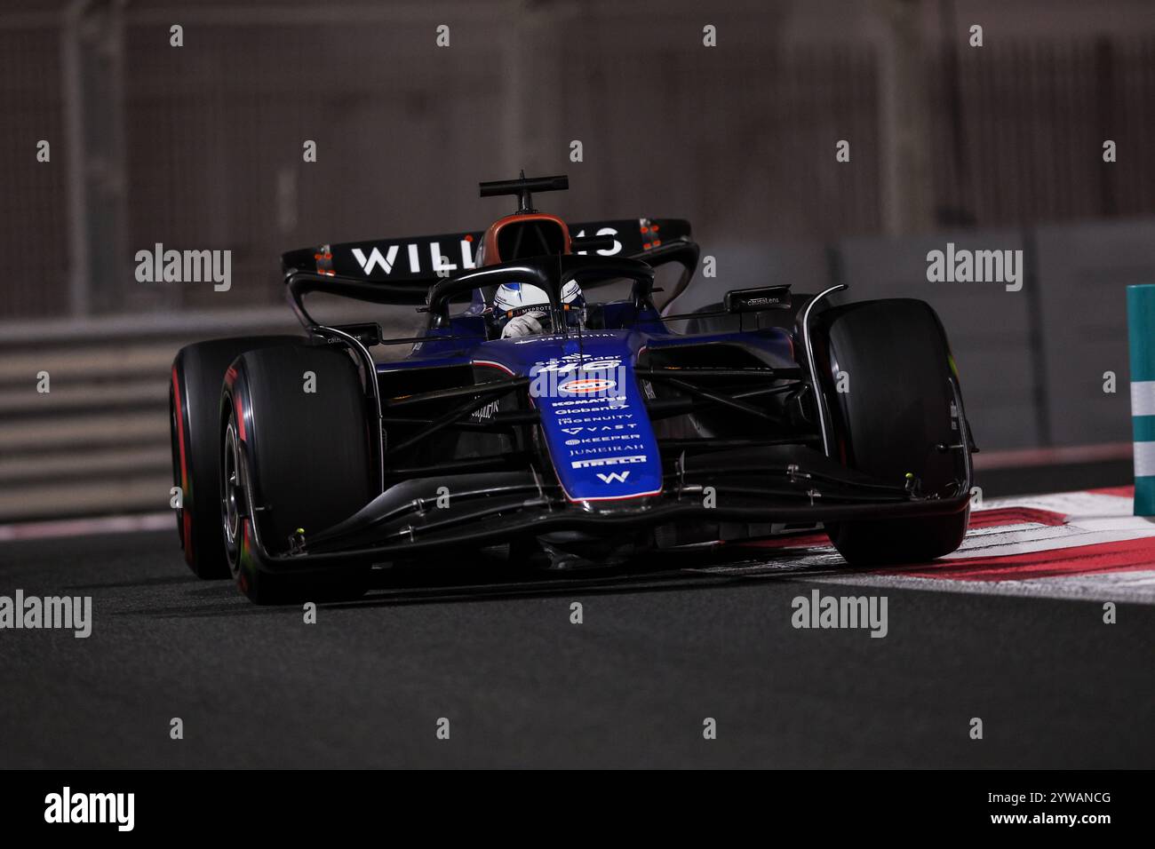 46 BROWNING Luke (gbr), Williams Racing FW46, action lors des essais post-saison de formule 1 Abu Dhabi 2024, le 10 décembre 2024 sur le circuit de Yas Marina, à Abu Dhabi, aux Émirats arabes Unis Banque D'Images
