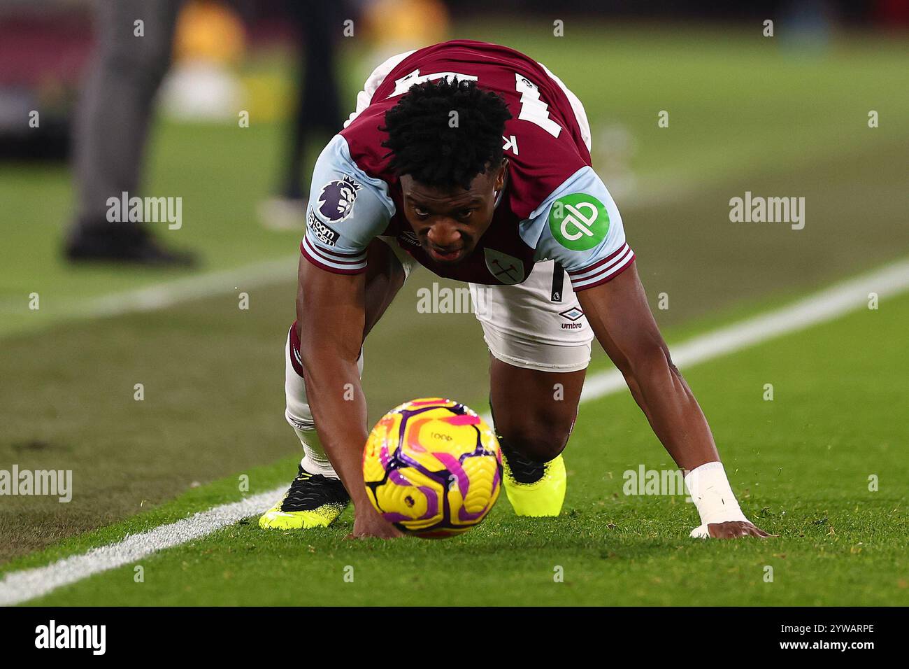 Mohammed Kudus de West Ham United - West Ham United v Wolverhampton Wanderers, premier League, London Stadium, Londres, Royaume-Uni - 9 décembre 2024 usage éditorial exclusif - des restrictions de DataCo s'appliquent Banque D'Images