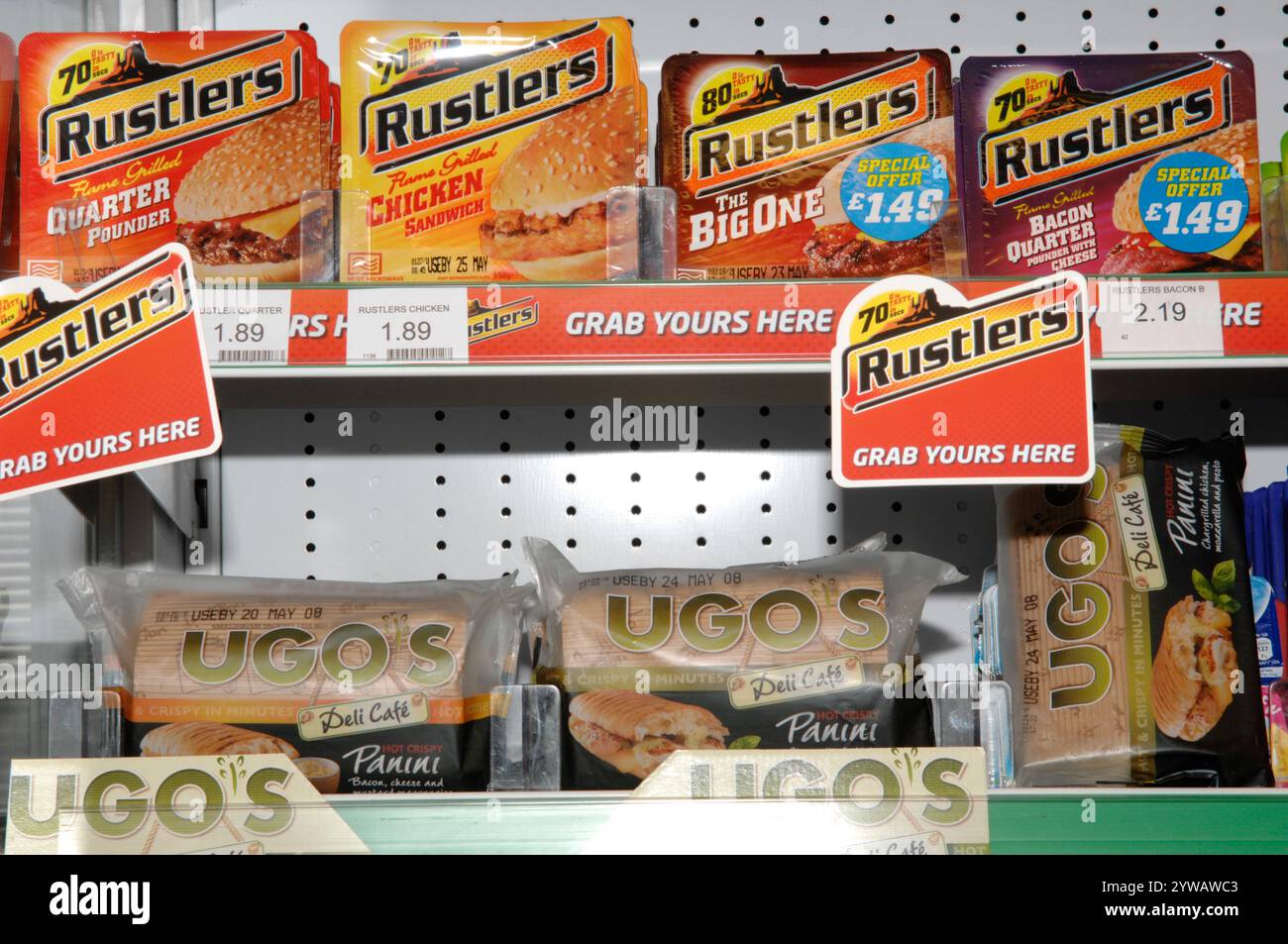 étagère de hamburgers rustler pour micro-ondes Banque D'Images