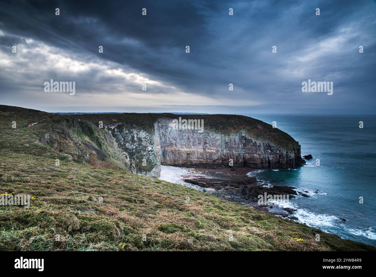 Côte française Bretagne sur la mer Banque D'Images