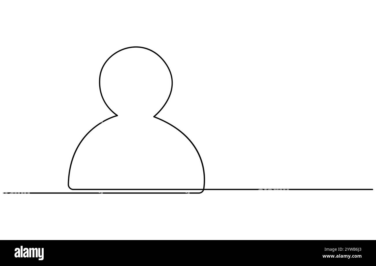 Simple dessin d'une ligne Contactez-nous concept d'icône Illustration de Vecteur