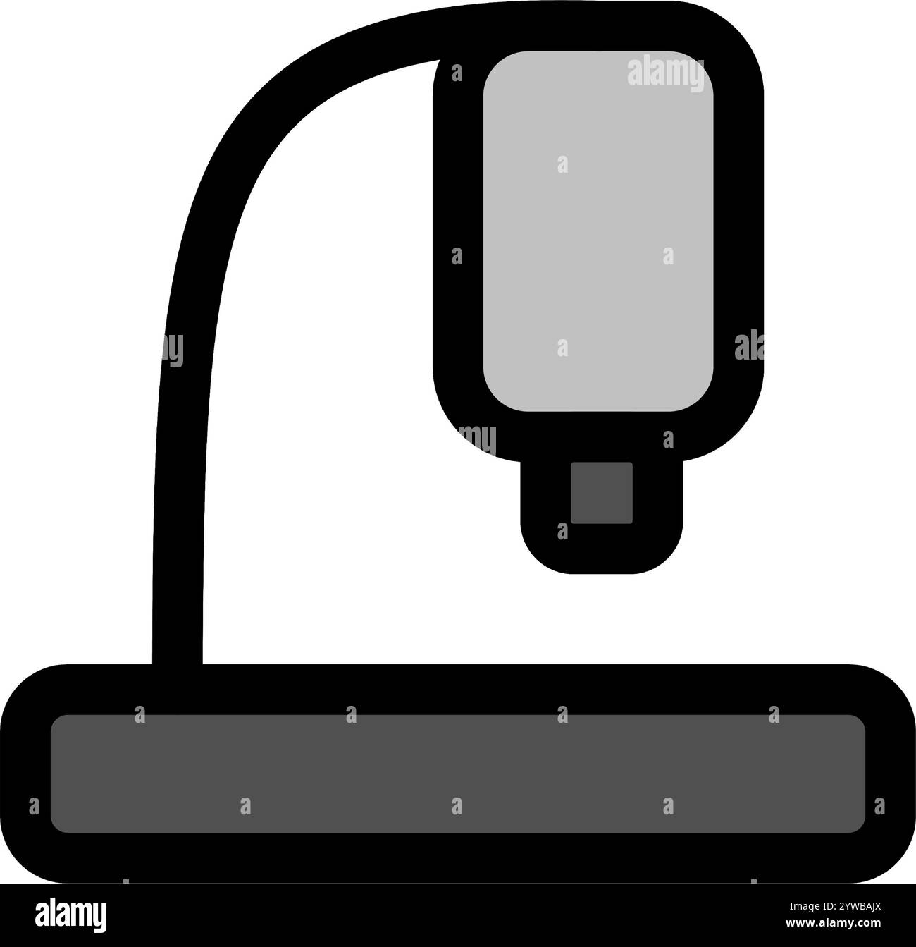Symbole de microscope - symbole d'icône moderne d'éducation ou de bureau Illustration de Vecteur