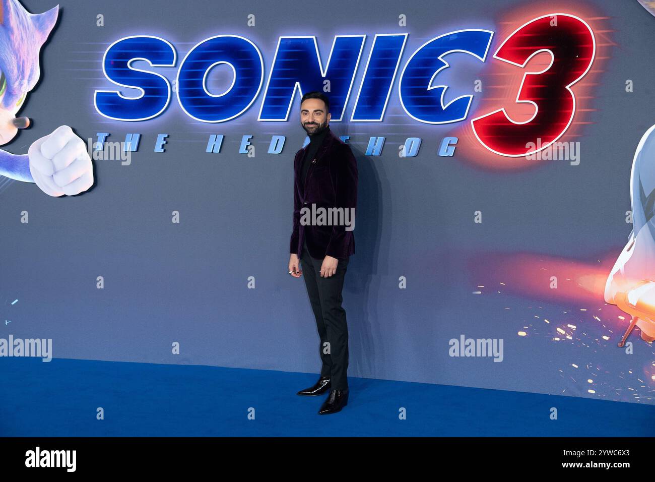 Londres, Royaume-Uni. 10 décembre 2024. Photo : Lee Majdoub assiste à la première britannique de Sonic the Hedgehog 3 au Cineworld, Leicester Square. Crédit : Justin Ng/Alamy Live News Banque D'Images