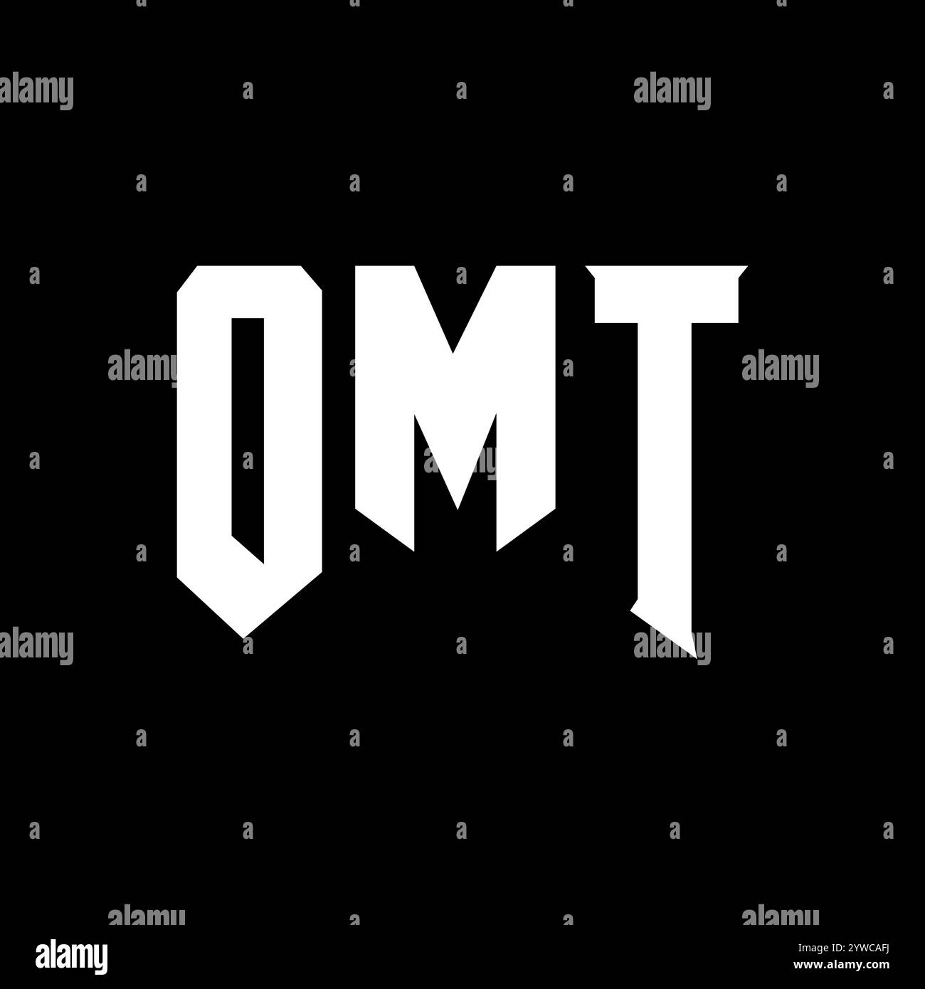 Conception de logo de lettre OMT pour la société de technologie. Combinaison de couleurs noir et blanc de conception de logo OMT. Logo OMT, vecteur OMT, conception OMT, icône OMT, OMT alph Illustration de Vecteur