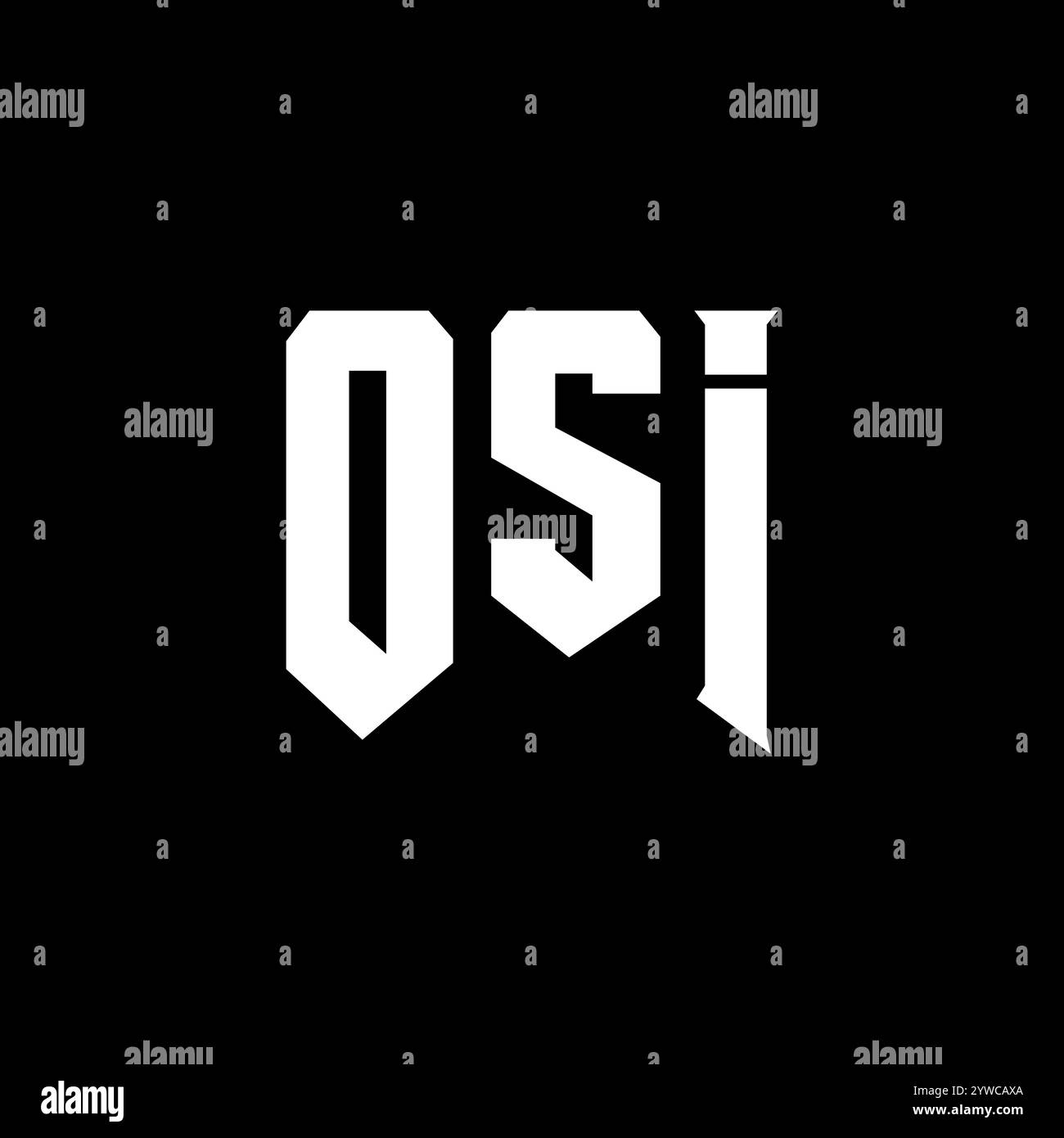 Conception de logo de lettre OSI pour la société de technologie. Logo OSI combinaison de couleurs noir et blanc. Logo OSI, vecteur OSI, conception OSI, icône OSI, alph OSI Illustration de Vecteur