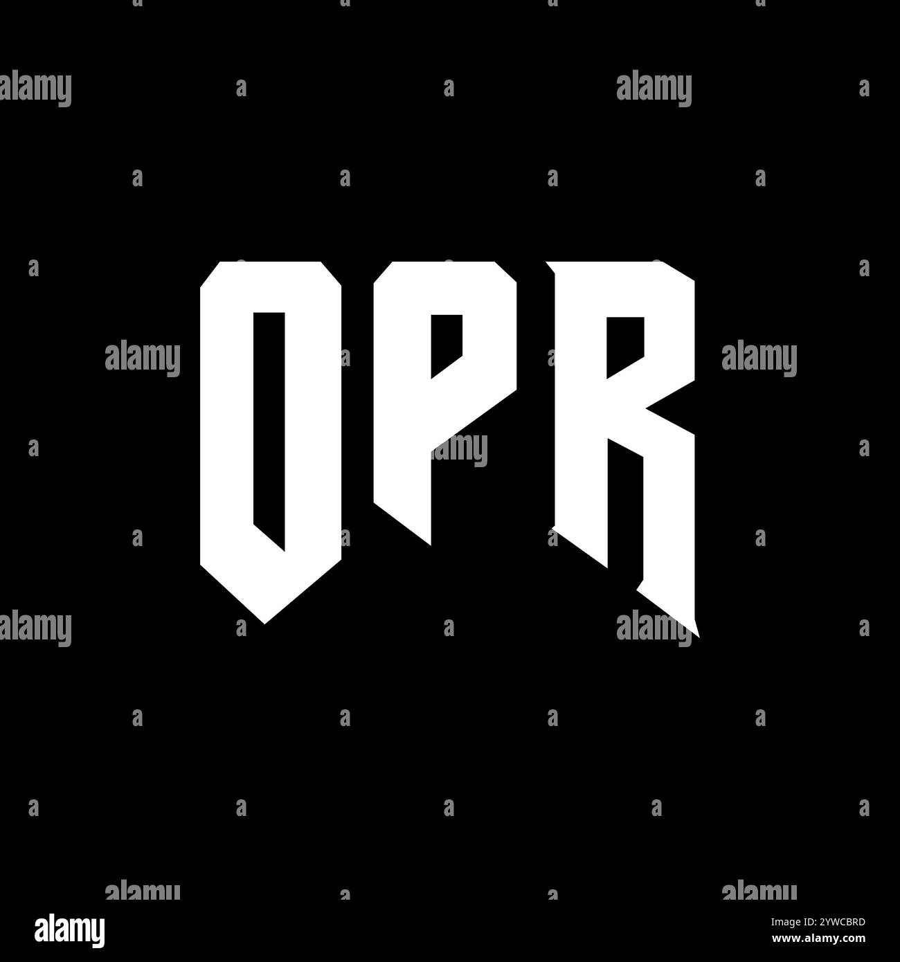 Conception de logo de lettre d'OPR pour la société de technologie. Combinaison de couleurs noir et blanc de conception de logo OPR. Logo OPR, vecteur OPR, conception OPR, icône OPR, alph OPR Illustration de Vecteur