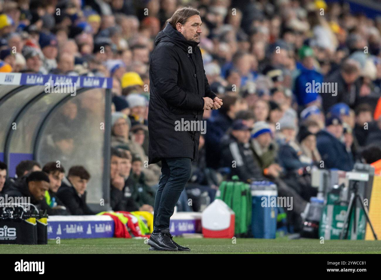 Daniel Farke, Manager de Leeds United, lors du Sky Bet Championship match entre Leeds United et Middlesbrough à Elland Road, Leeds, mardi 10 décembre 2024. (Photo : Trevor Wilkinson | mi News) crédit : MI News & Sport /Alamy Live News Banque D'Images