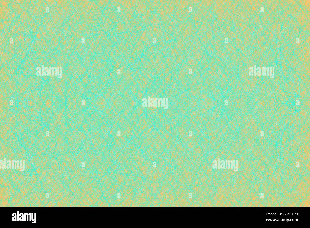 abstrait créatif néon bleu turquoise et fond de motif de lignes entrelacées irrégulières jaunes Banque D'Images