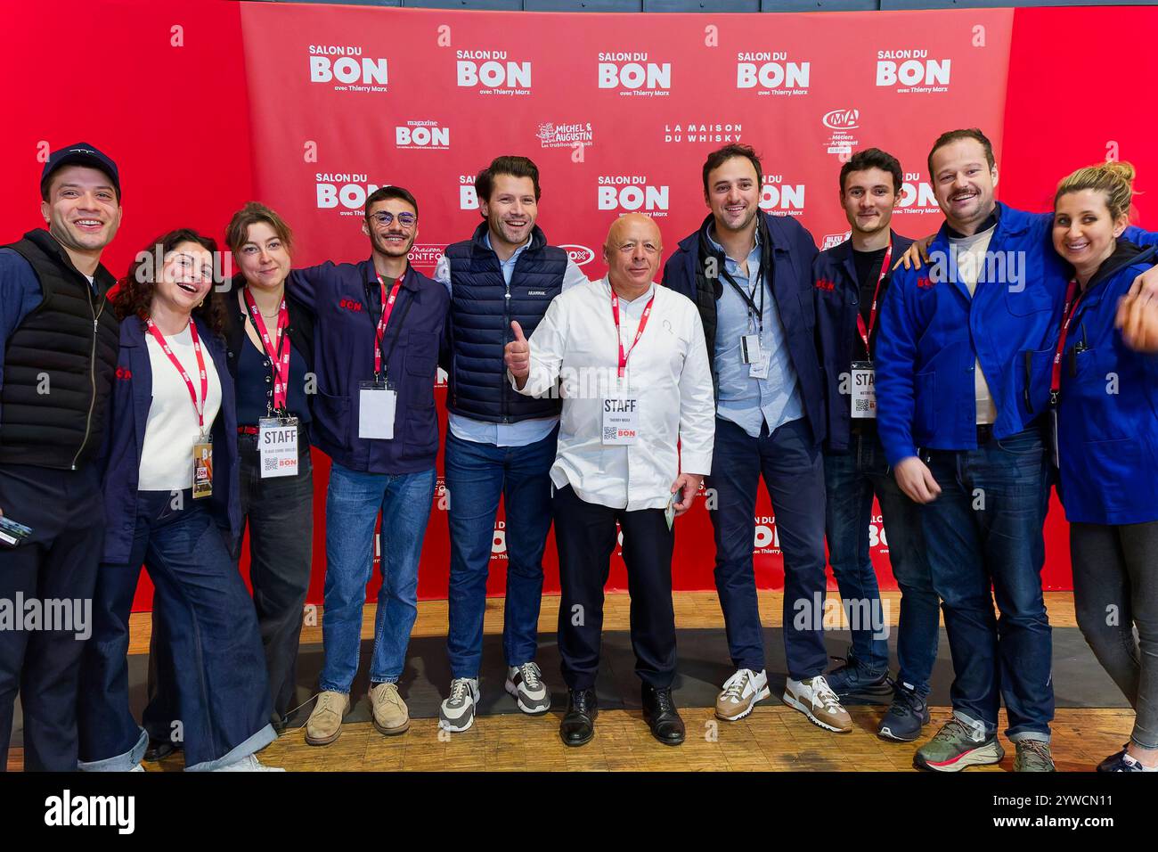 Paris, France. 10 novembre 2024. Chef étoilé Thierry Marx au salon du bon de la Grande Halle de la Villette le 10 novembre 2024 à Paris. Banque D'Images