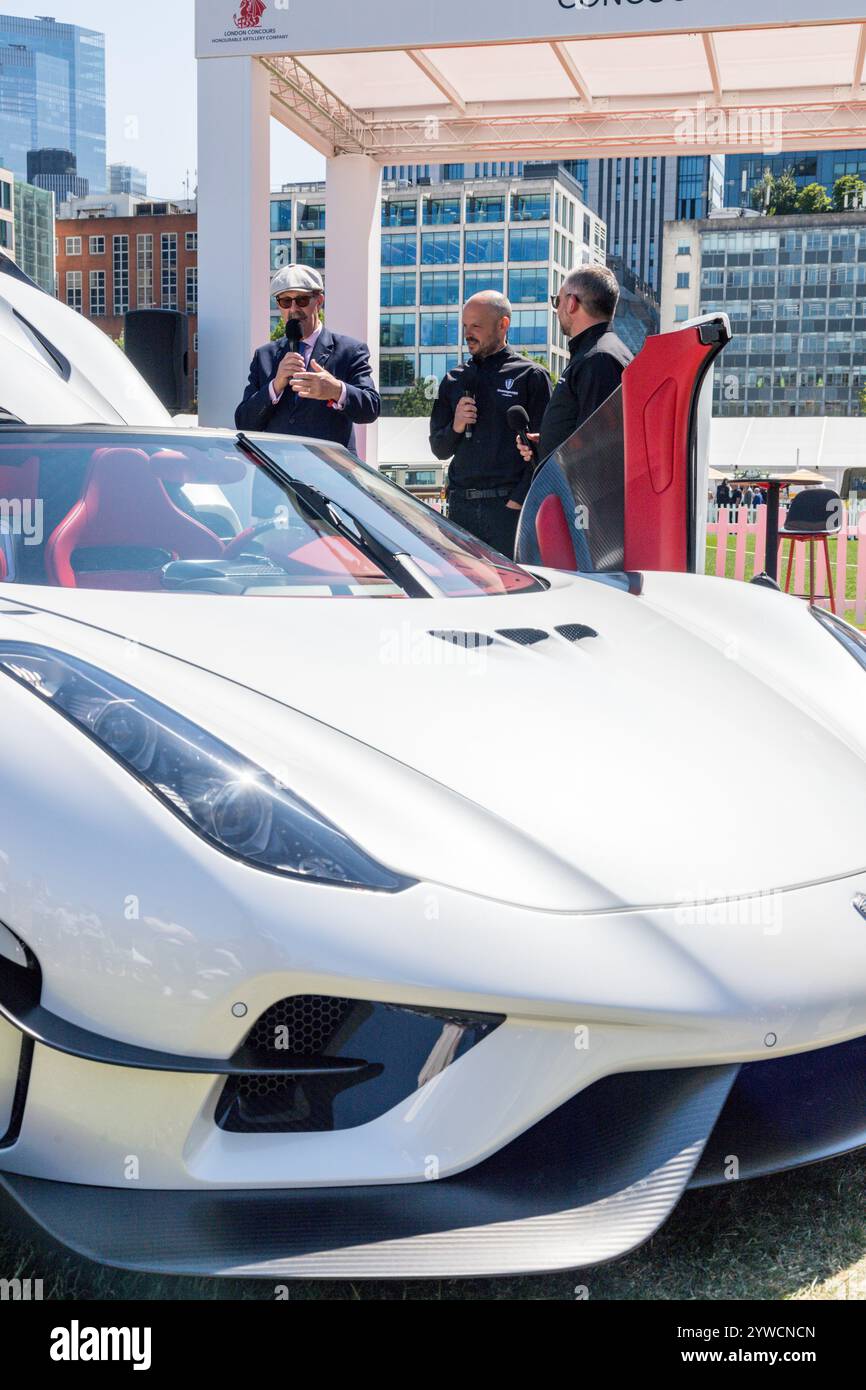 Koenigsegg sur la scène principale du concours de Londres 2023 à l'honorable Artillery Company Banque D'Images