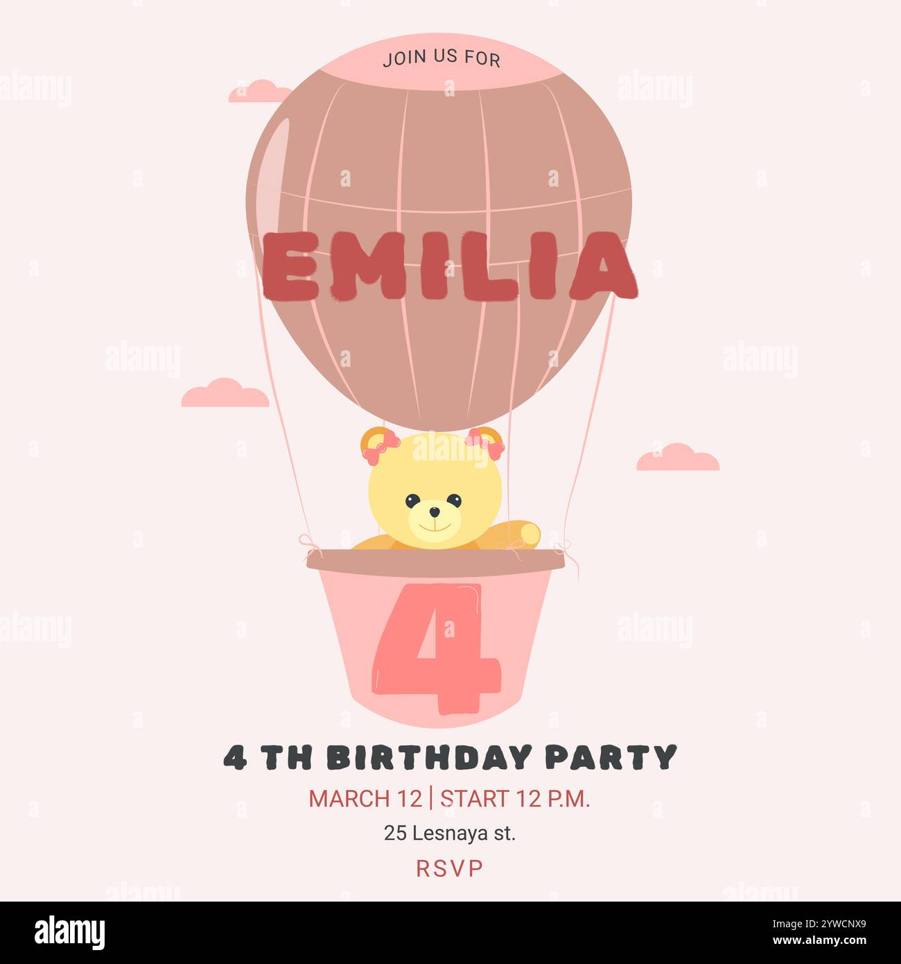 Carte D'anniversaire 5 Ans Pour Garçons Et Filles - Montgolfière