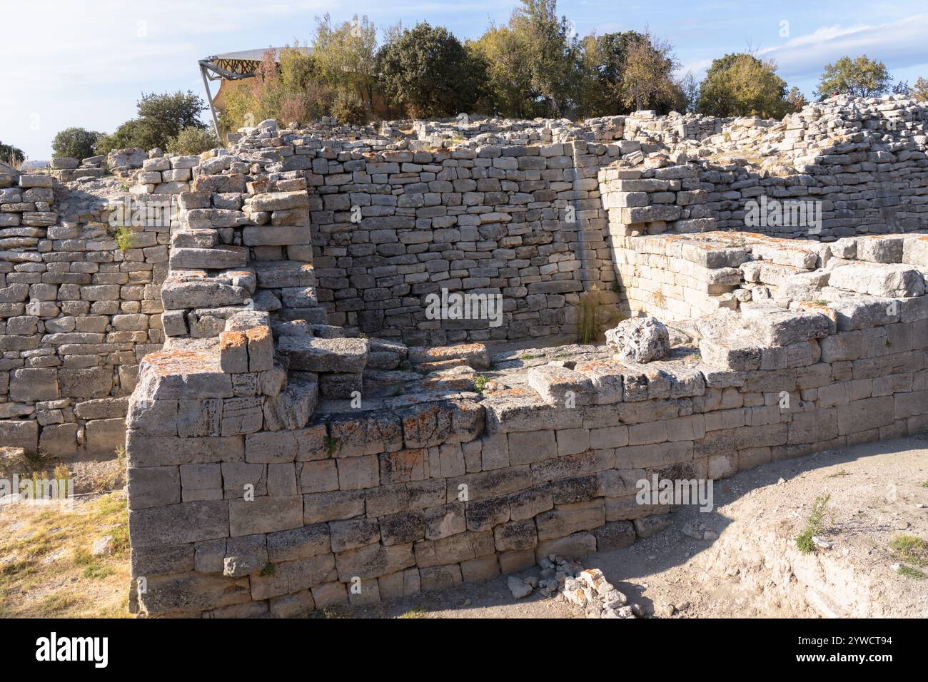 Ruines antiques de Troie, Turkiye Banque D'Images