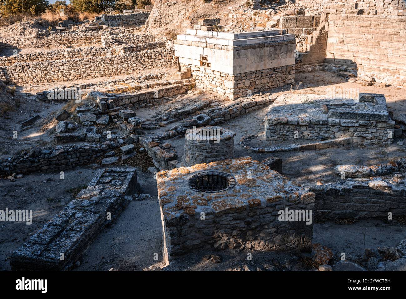 Ruines antiques de Troie, Turkiye Banque D'Images