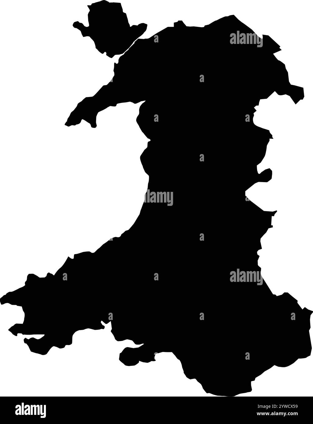 design d'illustration d'icône de carte du pays de galles Illustration de Vecteur