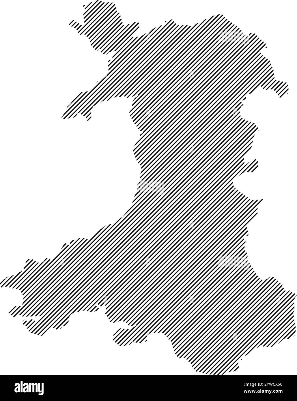 design d'illustration d'icône de carte du pays de galles Illustration de Vecteur