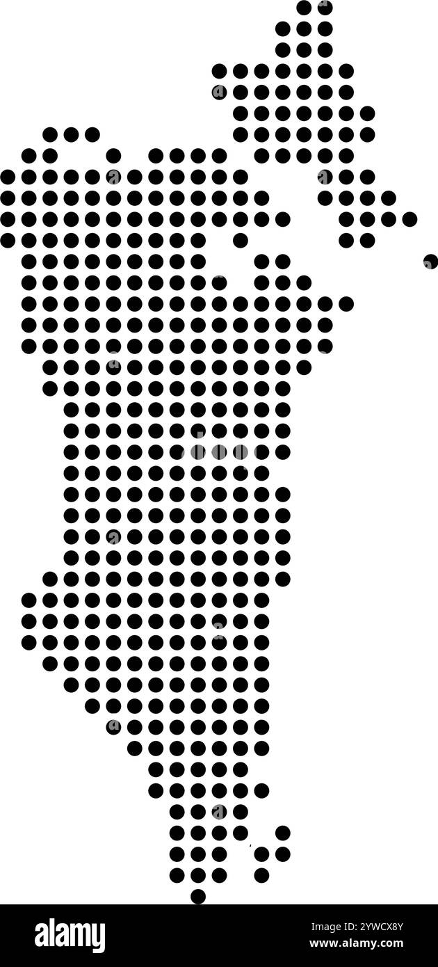 Conception d'illustration d'icône de carte de Bahreïn Illustration de Vecteur