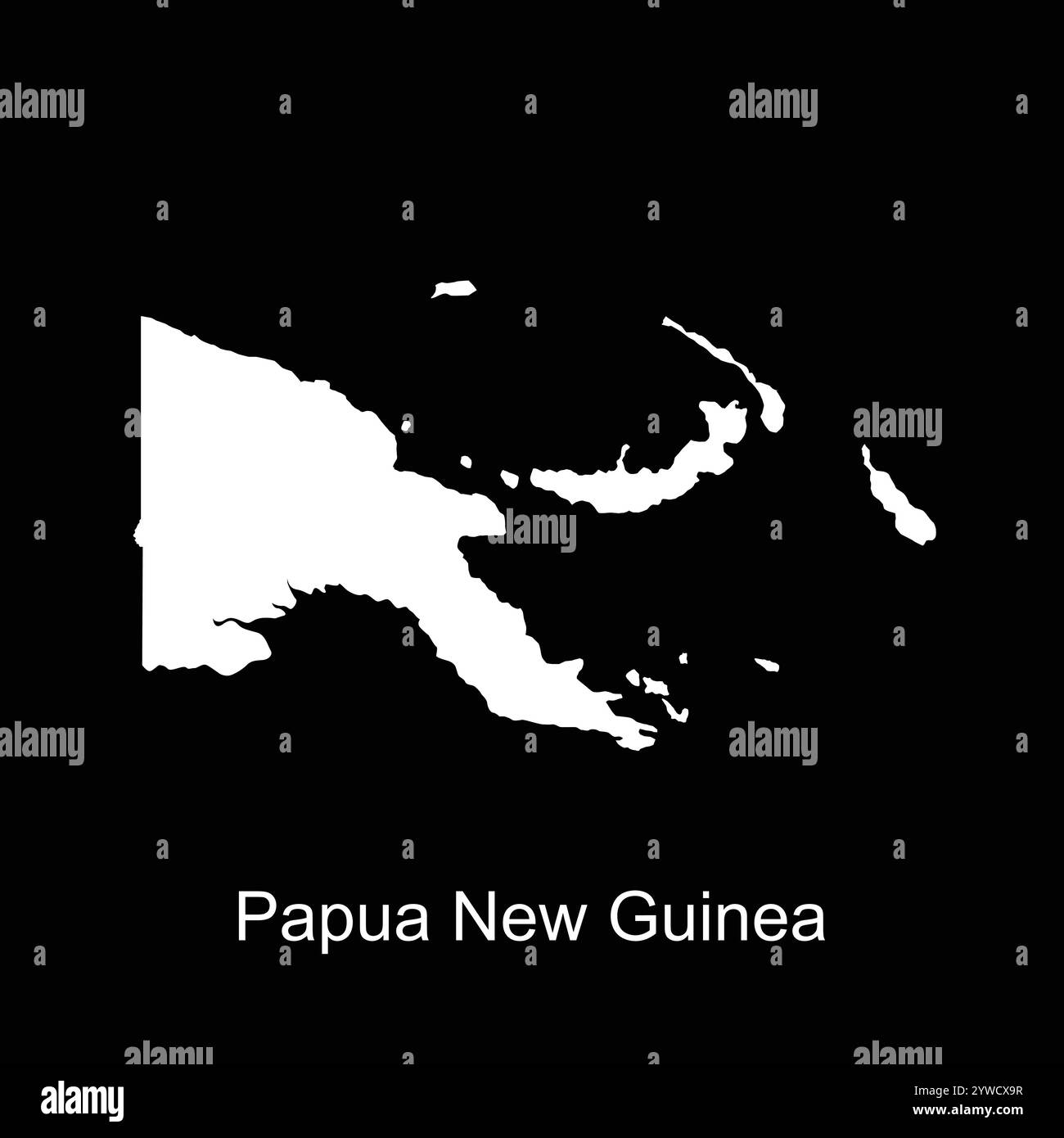 Conception d'illustration d'icône de carte Papouasie-Nouvelle-Guinée Illustration de Vecteur