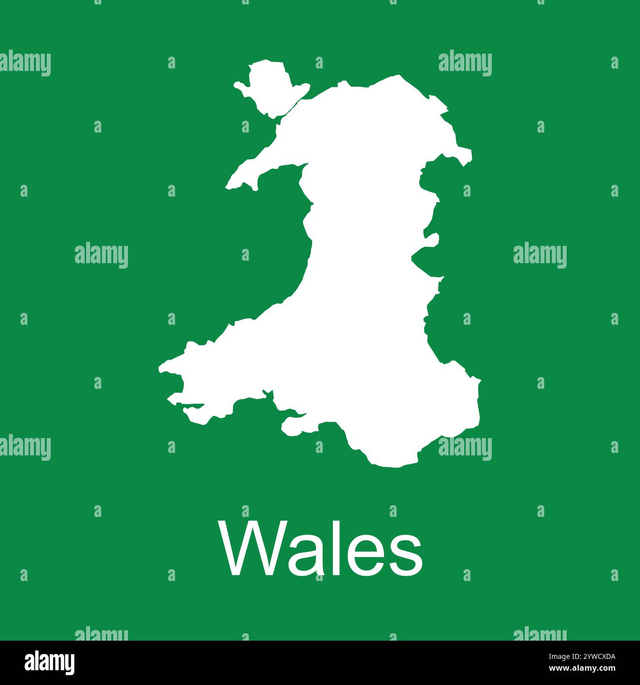 design d'illustration d'icône de carte du pays de galles Illustration de Vecteur