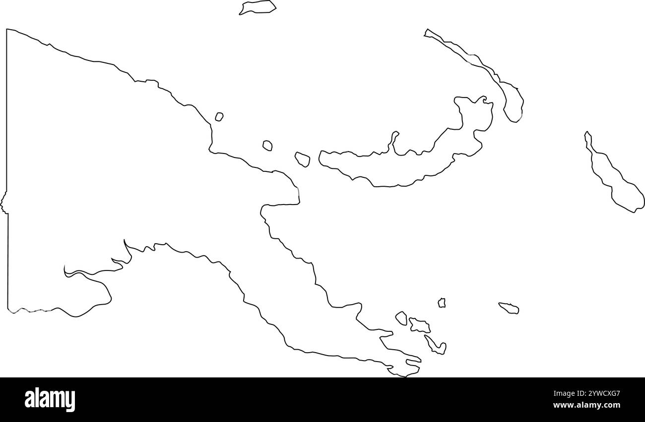 Conception d'illustration d'icône de carte Papouasie-Nouvelle-Guinée Illustration de Vecteur